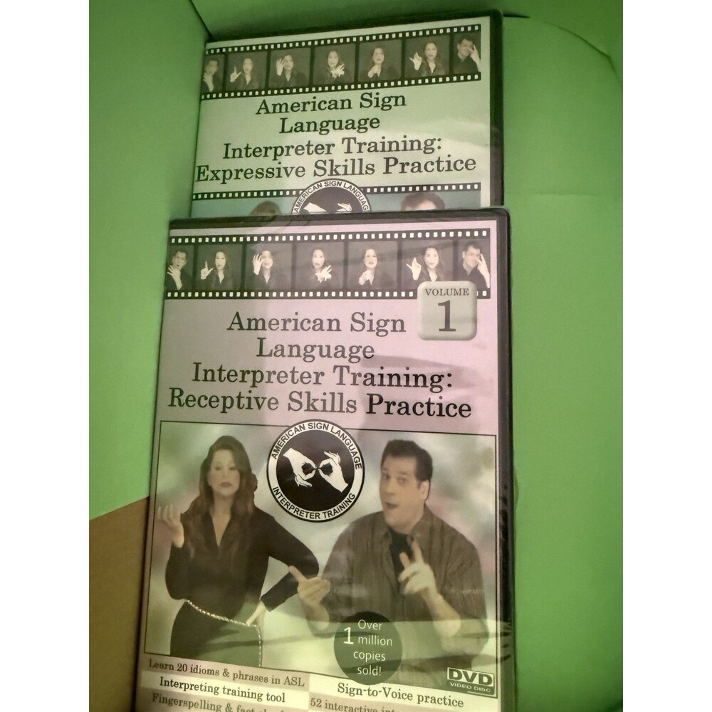 American Sign Language Interpreter Training: Receptive Expressive DVD 1-2 Sealed